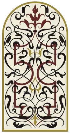 free vector Marquetry ornament