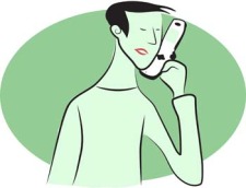 free vector Man with phone 1