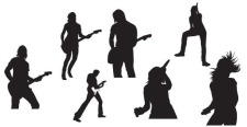 free vector Live music silhouettes free vector
