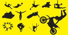free vector Sports people silhouette free vector