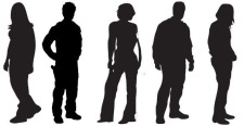 free vector Black People silhouettes free vector