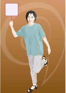 free vector Girl carrier board 6