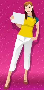 free vector Girl carrier board 10