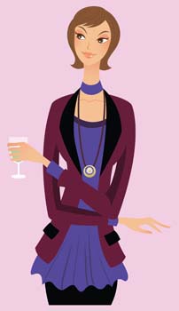 free vector Girl with drink 14