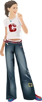 free vector Jeans Girl Vector 13