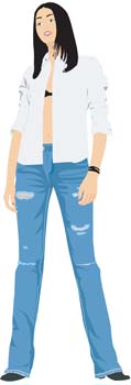free vector Jeans Girl Vector 7