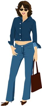 free vector Jeans Girl Vector 1