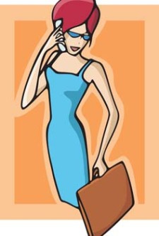 free vector Girl with phone 19