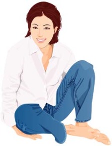 free vector Jeans Girl Vector 25