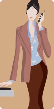 free vector Girl with phone 18
