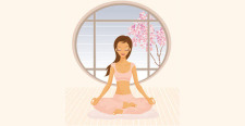 free vector Yoga girl vector graphics