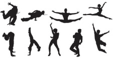 free vector Sport people silhouettes free vector