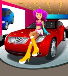 free vector Automotive girl 4