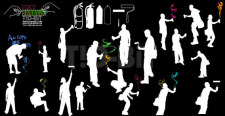 free vector White People silhouettes free vector