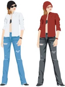 free vector Jeans Girl Vector 18