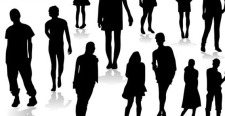 free vector Different people silhouettes free vector