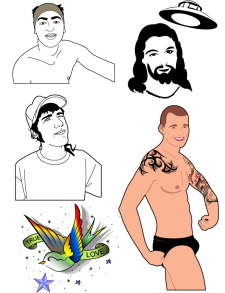 free vector Ilustrations of people and freak culture