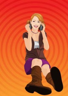 free vector Girl and Music 3