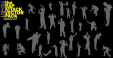 free vector People in move silhouettes free vector