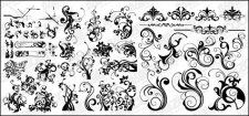 free vector Number of black-and-white pattern vector material for fashion