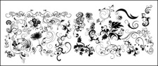 free vector Several practical dynamic black-and-white pattern