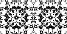 free vector Black and White floral wallpaper
