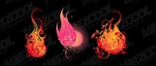 free vector Flame pattern vector modeling material