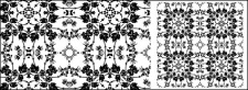 free vector Black-and-white pattern vector material