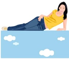 free vector Girl in lay position vector 10
