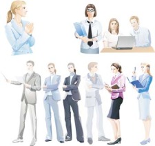 free vector Business people 8