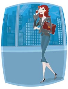 free vector Girl with phone 21
