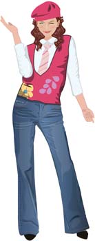 free vector Jeans Girl Vector 9