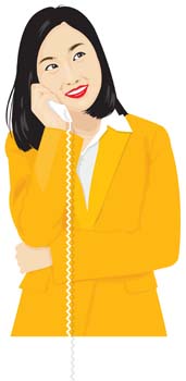 free vector Girl with phone 37