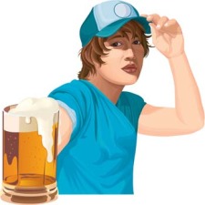 free vector Girl with drink 6