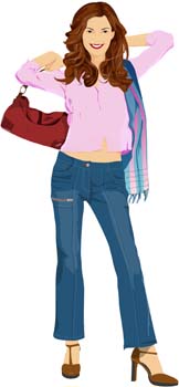 free vector Jeans Girl Vector 15