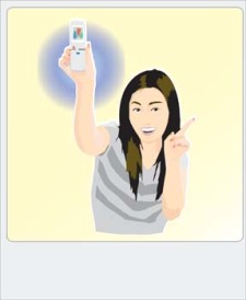 free vector Girl with phone 15