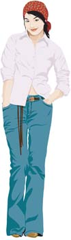 free vector Jeans Girl Vector 10