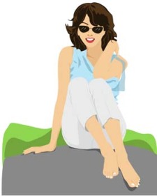 free vector Sit girl position vector 33