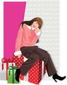 free vector Beautiful girl in sit positions 3