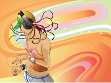 free vector Girl and Music 9