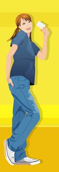 free vector Jeans Girl Vector 29