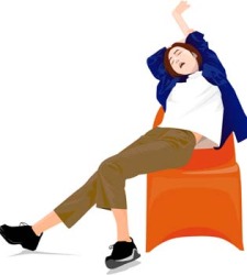 free vector Beautiful girl in sit positions 7