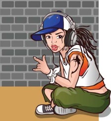 free vector Girl and Music 6