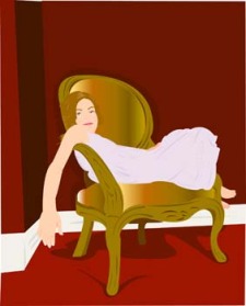 free vector Girl in lay position vector 7