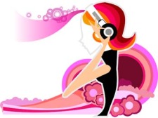 free vector Girl and Music 5