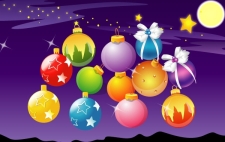 free vector Vector Christmas Ball Christmas Ball Moon