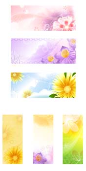 free vector Floral Banners