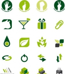 free vector Green Logo Design Elements