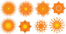 free vector Design elements - Orange sun free vector