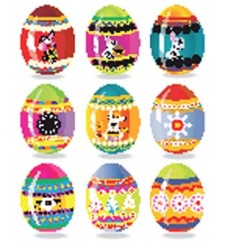 free vector Colorful designer eggs